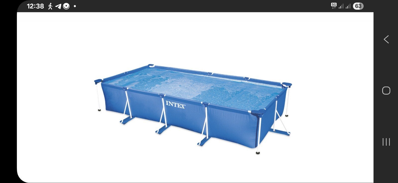 Intex Zwembad 3x2x0,75m - Rechthoekig Frame Zwembad, Ophalen, Gebruikt, Opzetzwembad, 200 tot 400 cm