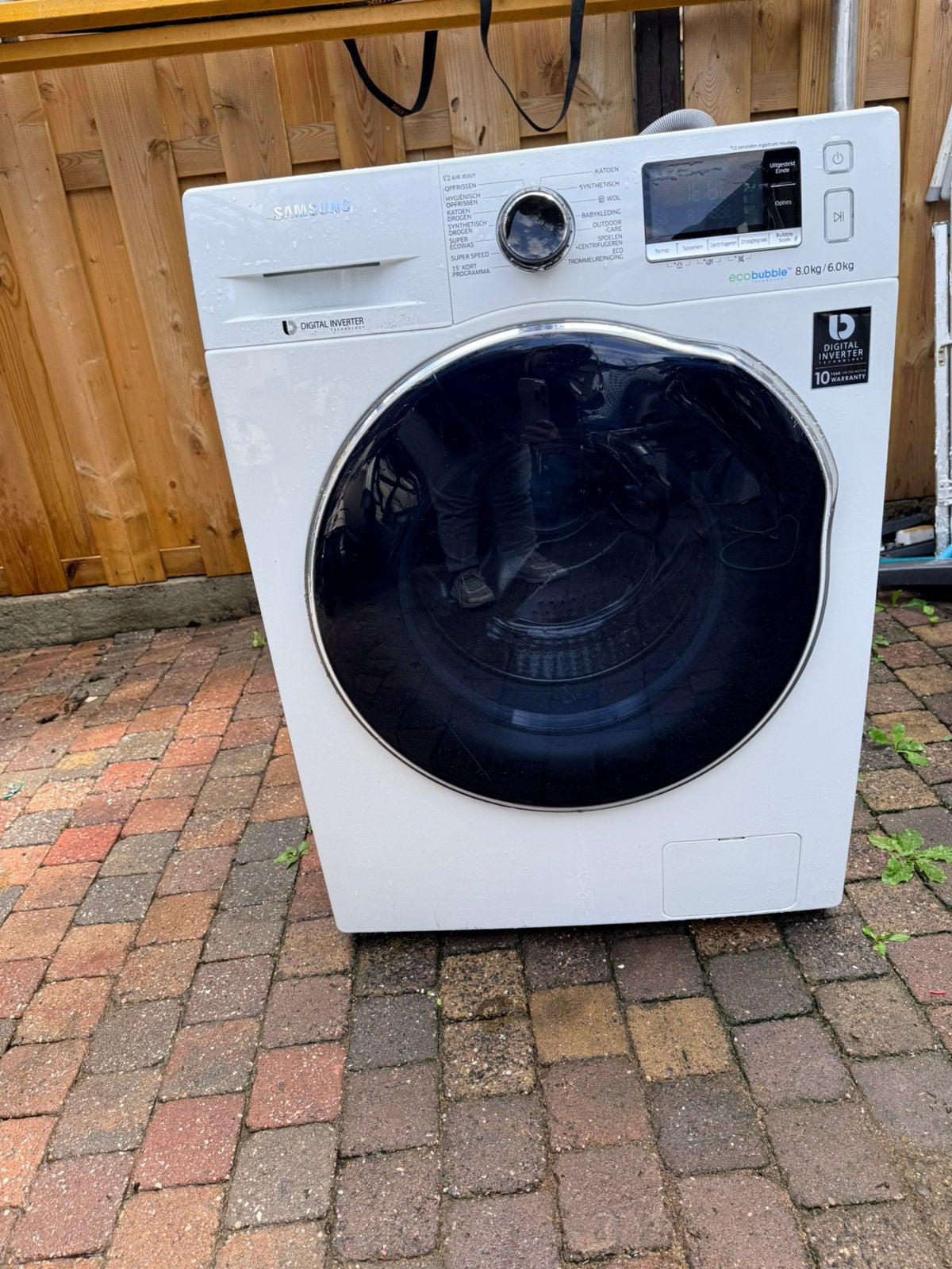 Samsung was-droogcombinatie 8kg, Witgoed en Apparatuur, Was-droogcombinaties, 6 tot 8 kg, Ophalen, Gebruikt, 85 tot 90 cm
