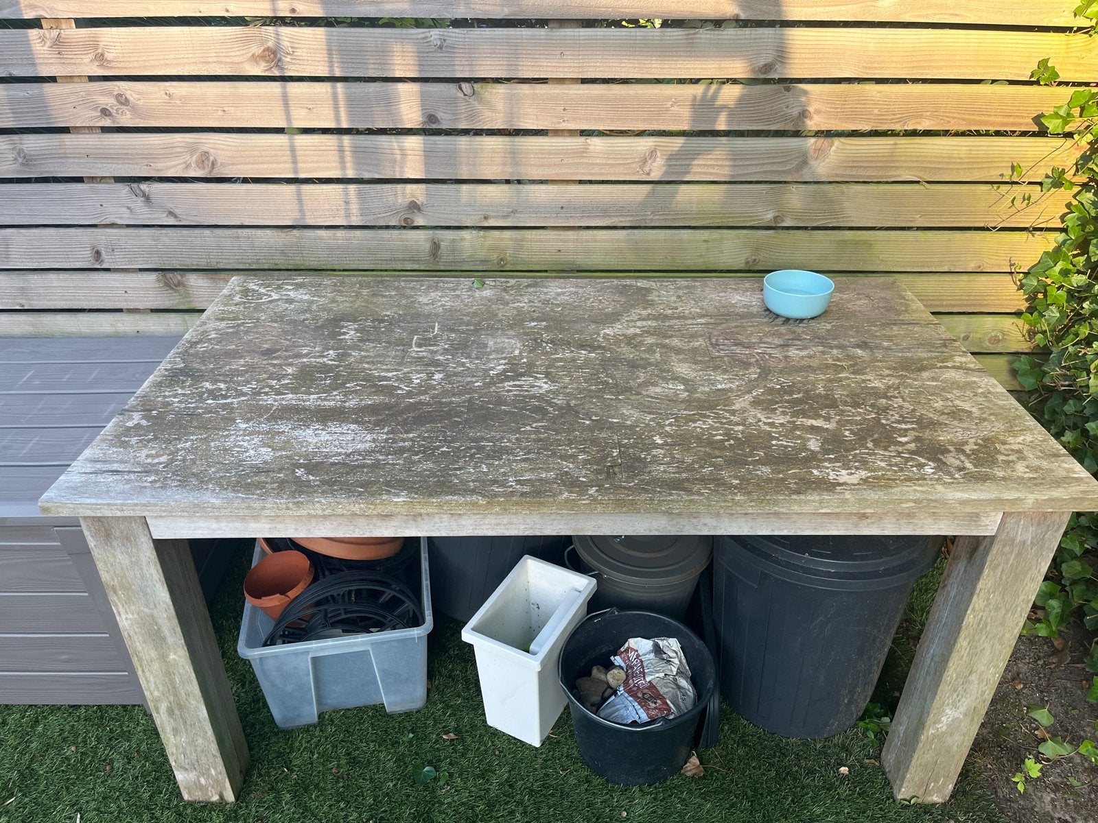 Teak tafel 160x80 - Robuust en duurzaam, Tuin en Terras, Ophalen, Gebruikt, Rechthoekig, Teakhout