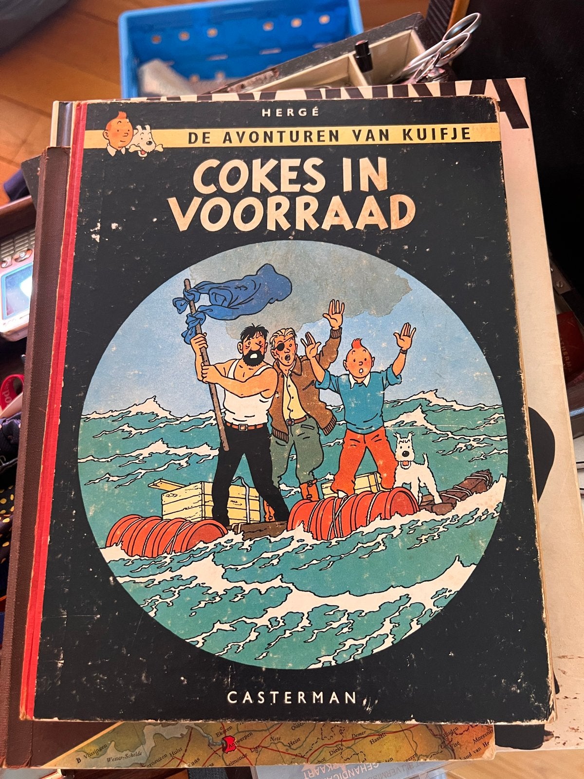 Kuifje: Cokes in Voorraad - Eerste Druk (Hergé), Eén stripboek, Ophalen of Verzenden, Gelezen