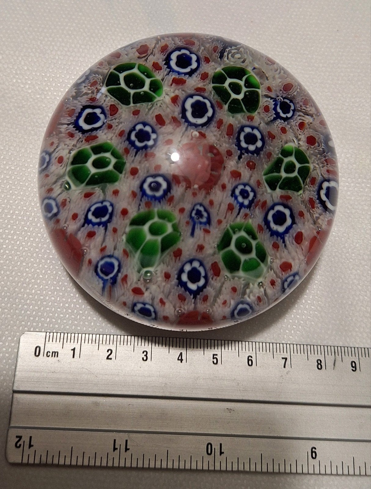 Murano Millefiori presse-papier, vintage glas, Ophalen of Verzenden