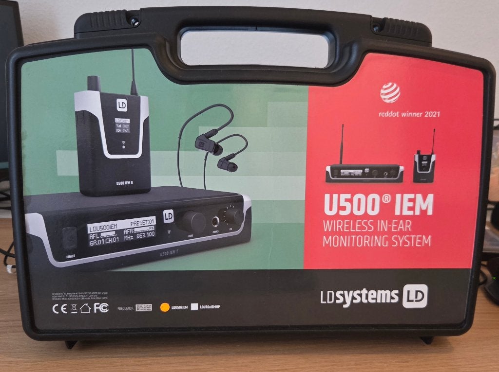 LD-System U508 IEM Zender + Ontvanger (3 stuks beschikbaar), Ophalen, Zo goed als nieuw, Overige typen, Draadloos