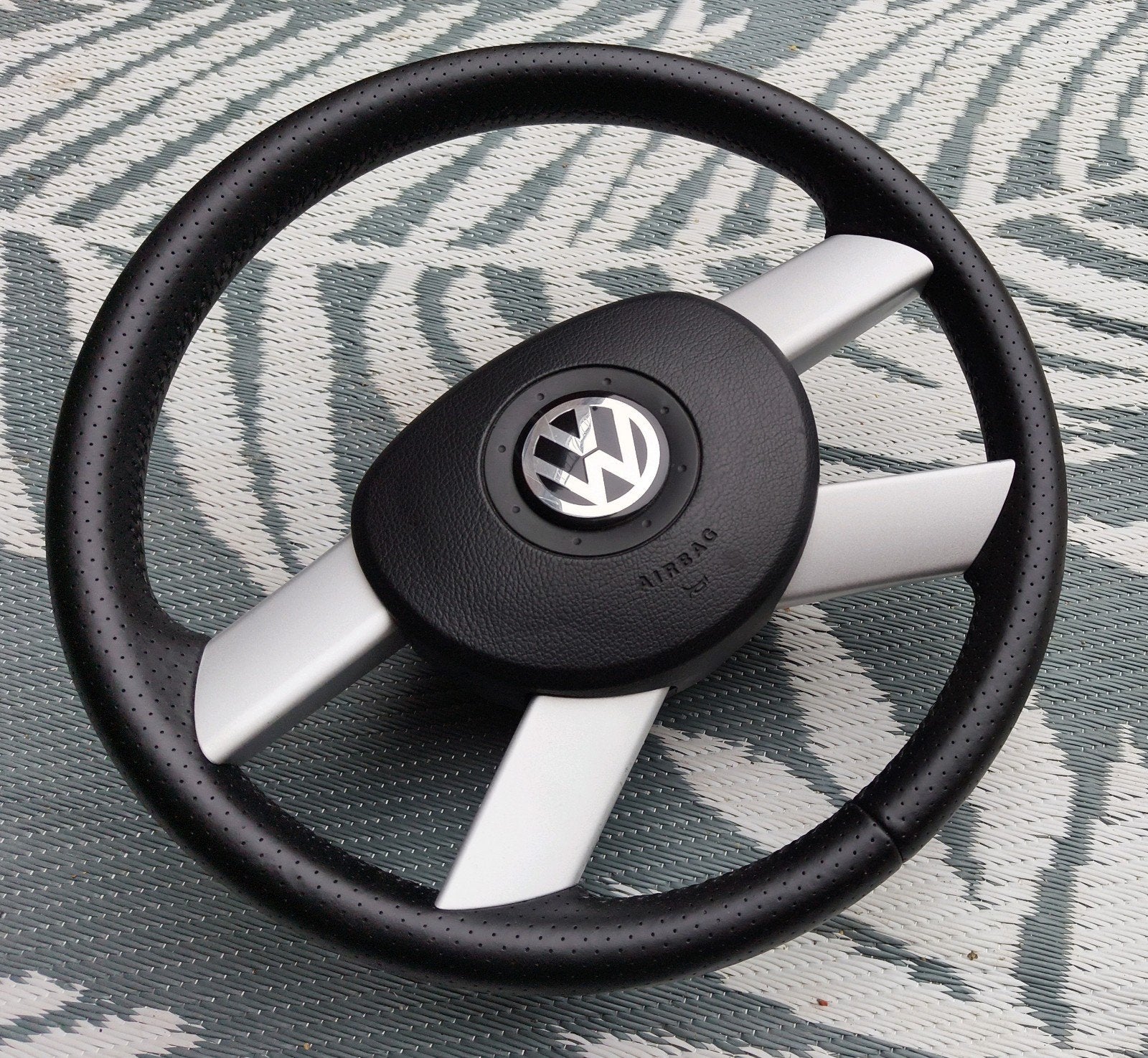 Zeer net en uniek VW Transporter T5 stuur geperforeerde leer, Auto-onderdelen, Ophalen of Verzenden, Gebruikt, Volkswagen