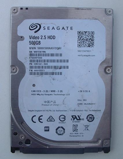 Seagate HDD 500GB SATA, Computers en Software, Harde schijven, Intern, Gebruikt, Ophalen of Verzenden, Seagate