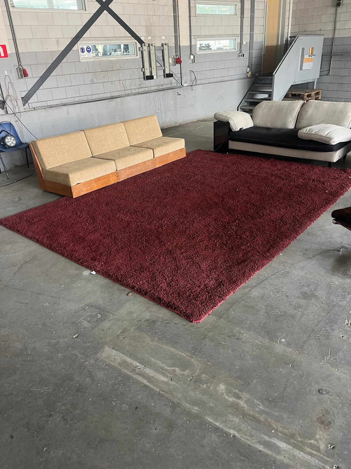 Groot bordeaux rood tapijt 3x3,90, Ophalen, Gebruikt, 200 cm of meer, Rechthoekig