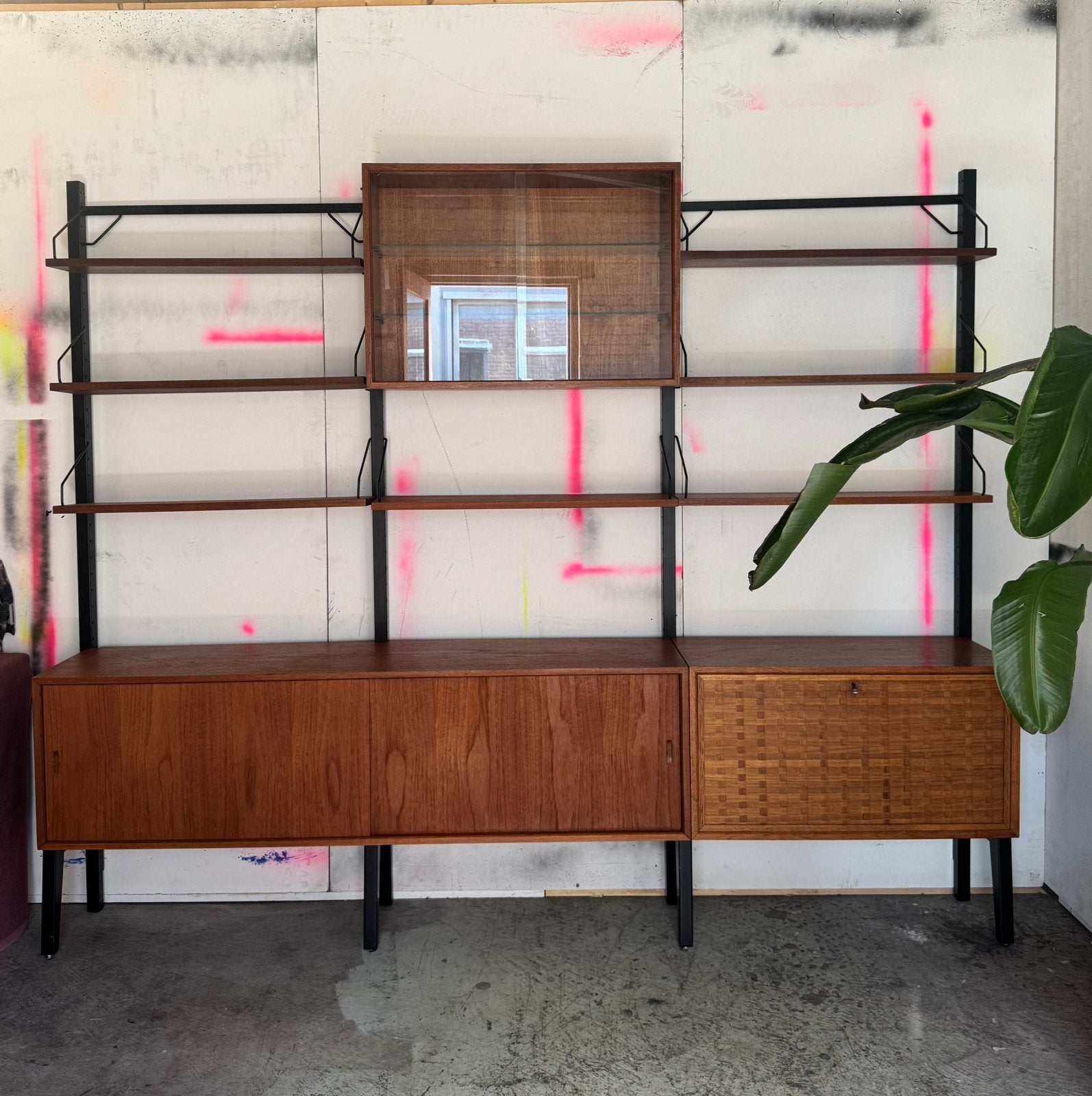 Poul Cadovius by Royal System vintage modulair wandsysteem, Gebruikt, Teakhout, 200 cm of meer, Ophalen of Verzenden