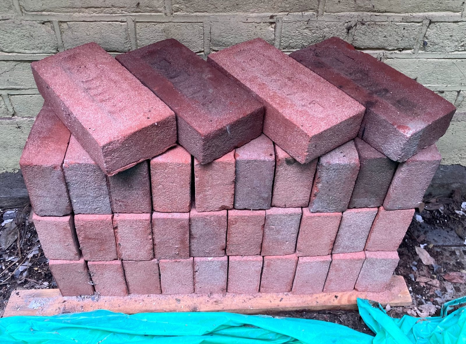 Rode gevelstenen waalformaat - 34 stuks, Doe-het-zelf en Verbouw, Metselstenen, Ophalen, Nieuw, Bakstenen