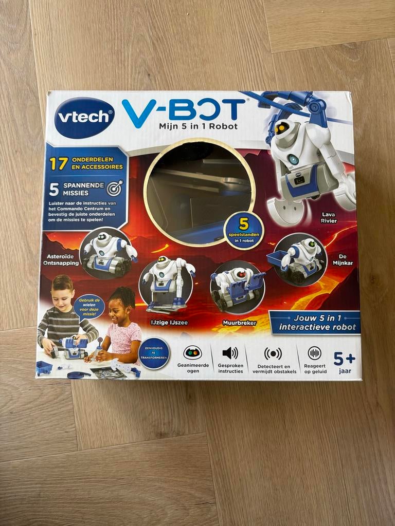 VTech V-Bot 5-in-1 Robot - Interactief Speelgoed, Kinderen en Baby's, Speelgoed | Vtech, Zo goed als nieuw, 6 jaar of ouder, Ophalen of Verzenden
