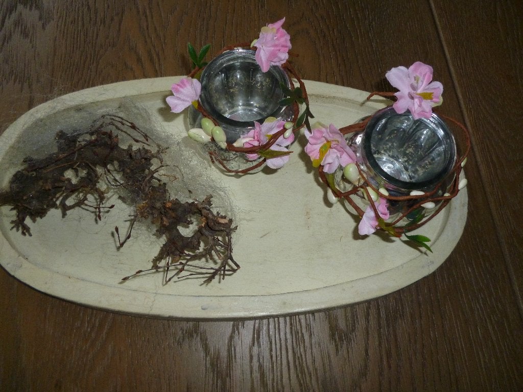 leuk decoratieblaadje, Huis en Inrichting, Woonaccessoires | Dienbladen, Ophalen of Verzenden, Rond, Hout