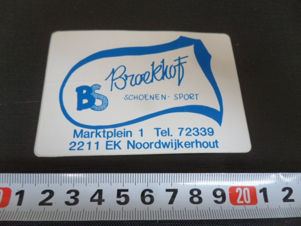 sticker noordwijkerhout broekhof schoenen sport marktplein 1, Ophalen, Zo goed als nieuw