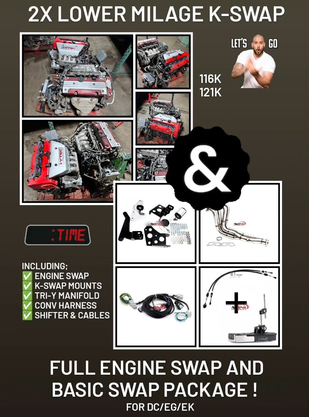Compleet K-Swap Pakket K20A2 Type-R voor Honda DC/EG/EK, Ophalen of Verzenden, Gebruikt, Honda