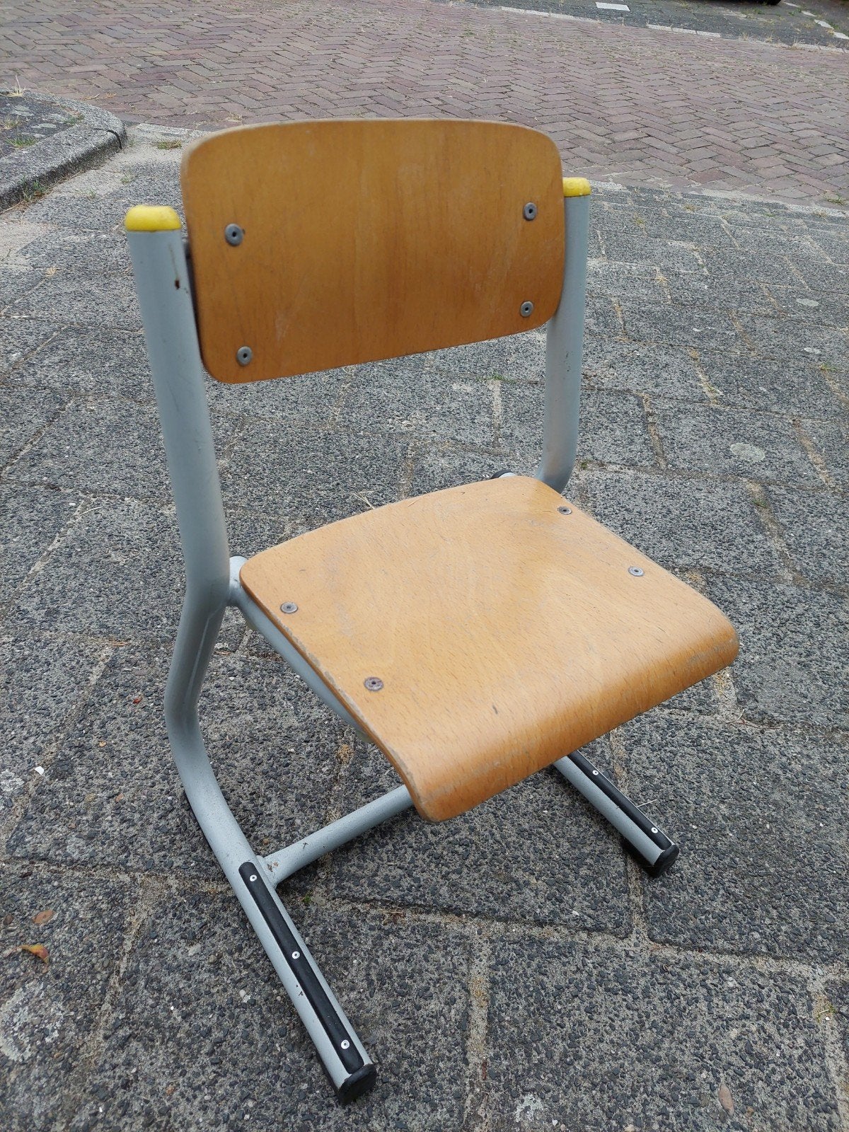 Set van 4 schoolstoelen - Gebruikt, Ophalen, Gebruikt, Vier, Retro, School
