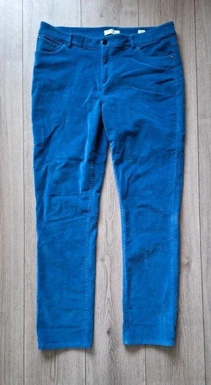 Christian Berg ribbroek 44 XXL blauw stretch, Kleding | Dames, Broeken en Pantalons, Blauw, Maat 46/48 (XL) of groter, Ophalen of Verzenden