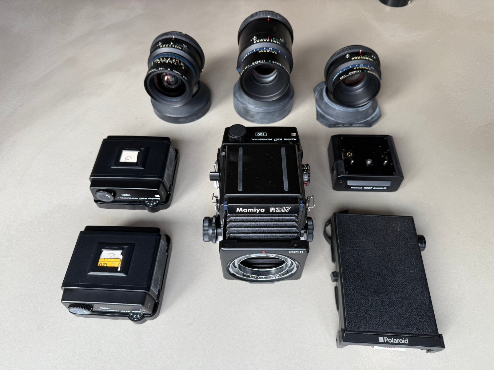 Pro Analog Kit Mamiya RZ Pro II incl 3 lens en meer, Audio, Tv en Foto, Ophalen, Zo goed als nieuw, Spiegelreflex, Overige Merken