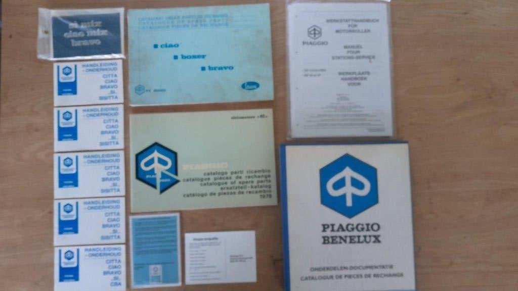 Piaggio oldtimer bromfiets handleidingen, Ophalen, Nieuw