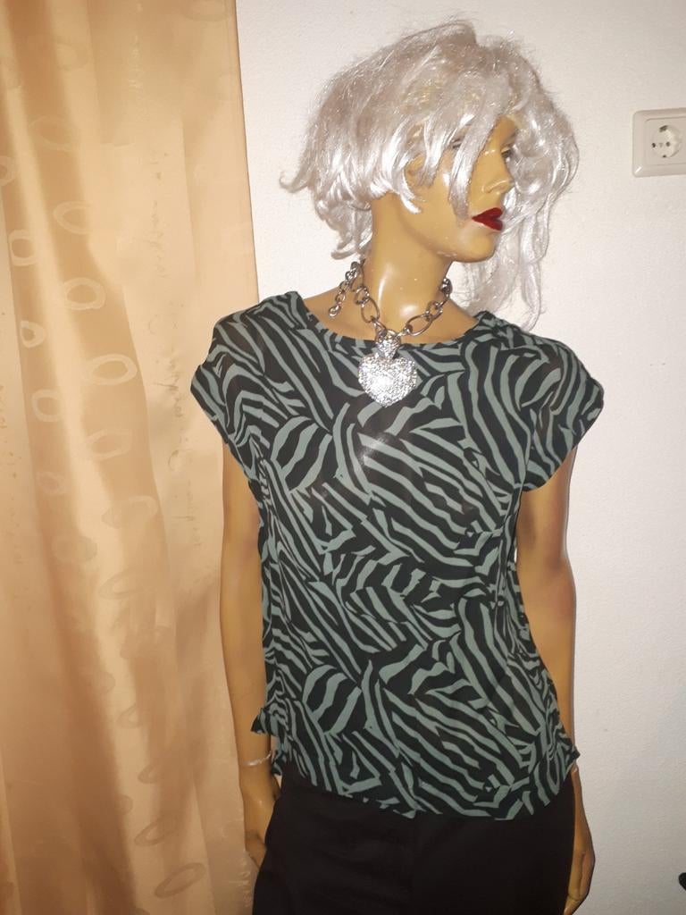 Sissy-Boy Top Sara Cutlines Zebraprint Maat XS, Sissy-Boy, Ophalen of Verzenden, Zo goed als nieuw, Korte mouw