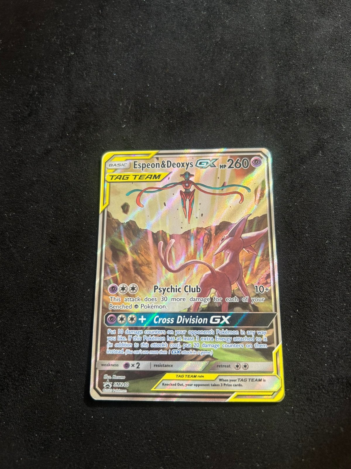 Espeon & Deoxys GX (SM 240) NM, Ophalen of Verzenden, Zo goed als nieuw
