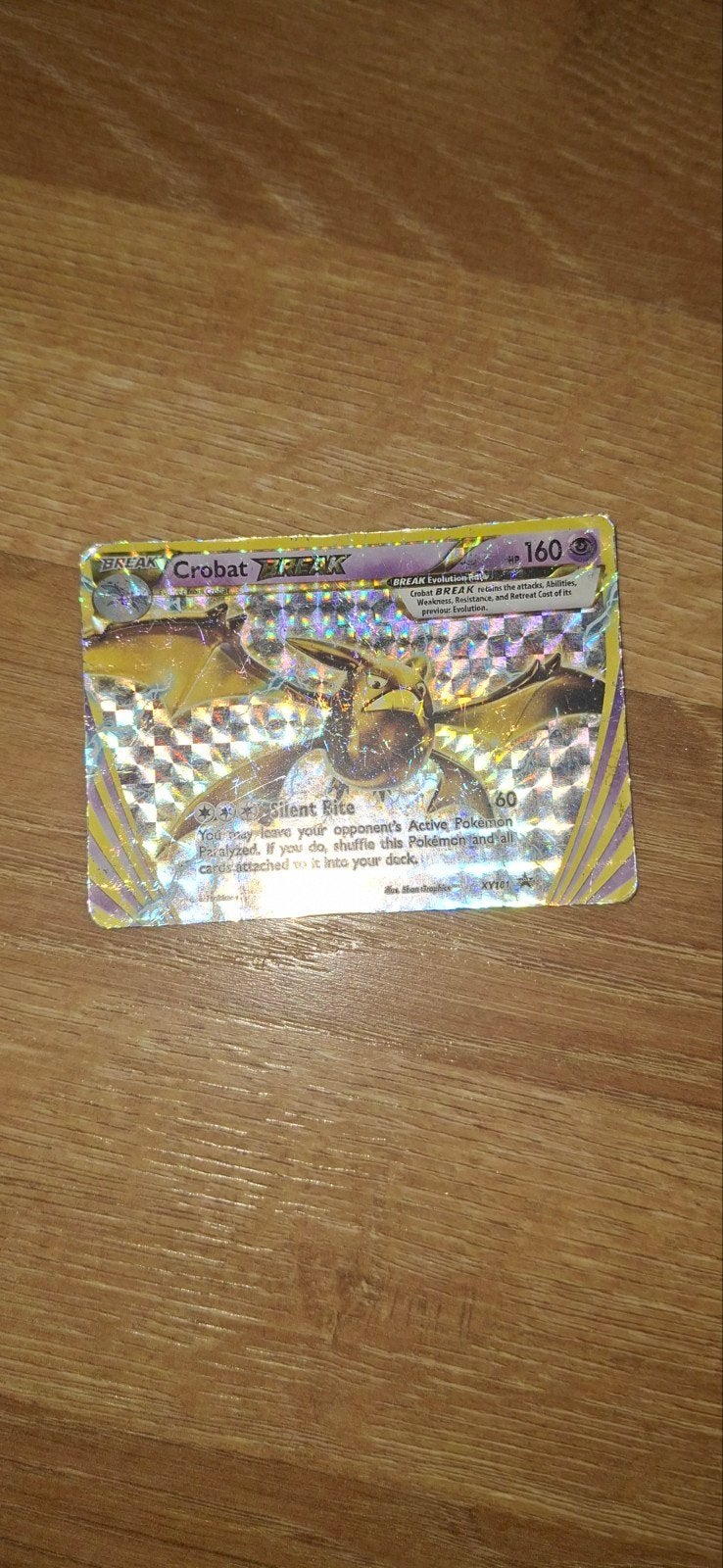 Crobat BREAK Pokémon kaart - Licht beschadigd, Ophalen of Verzenden, Gebruikt, Losse kaart, Foil