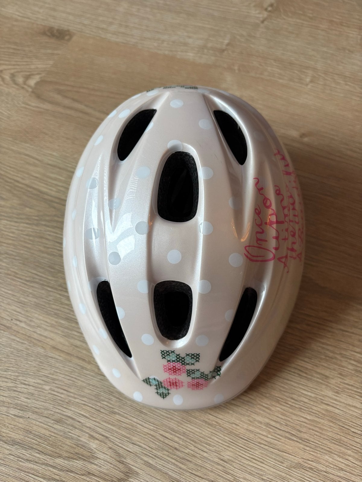 Kinder fietshelm Fast Rider - Roze met stippen, Ophalen, Zo goed als nieuw, Overige maten, Meisje
