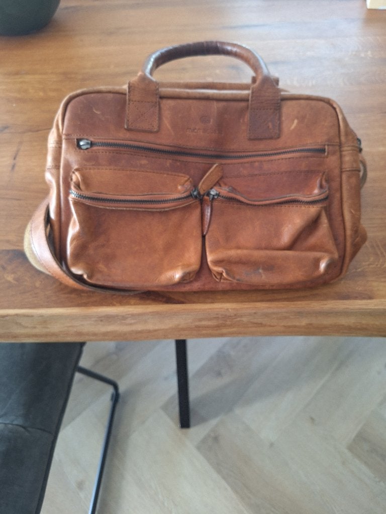 Micmacbags Leren Schoudertas/Handtas - Bruin, Ophalen, Gebruikt, Bruin, Overige typen