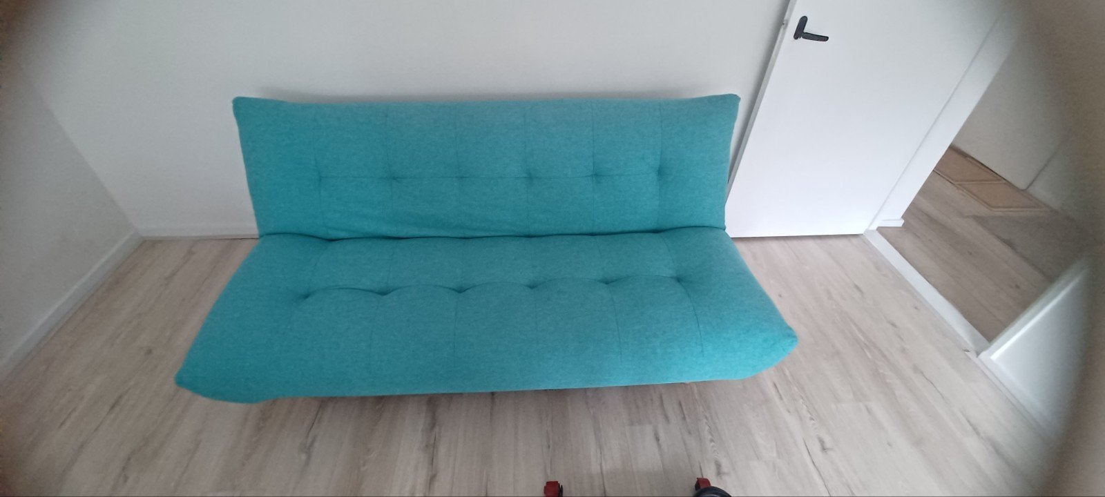 Comfortabele en stijlvolle slaapbank - Turquoise, Ophalen, Modern, Scandinavisch, 100 tot 125 cm, 150 tot 200 cm
