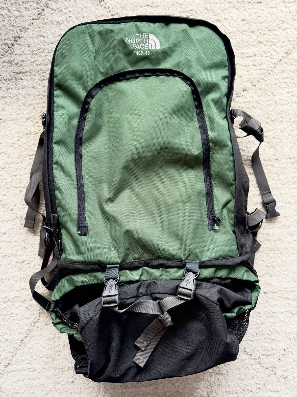 The North Face 100+20 Backpack - Groen, Overige merken, 40 cm of meer, Gebruikt, Ophalen of Verzenden