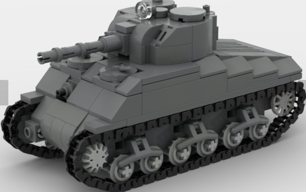 LEGO MOC: WW2 M4 Sherman Gevechtstank, MOC (eigen creatie), Overige thema's, Lego, Nieuw