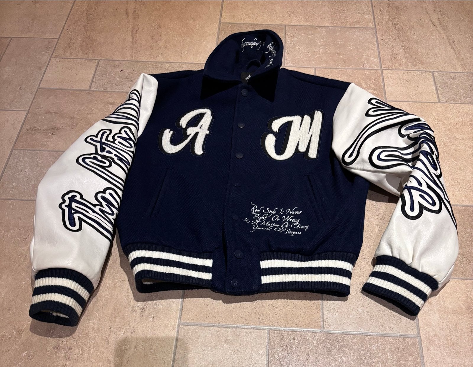 Amici Varsity Jacket Los Angeles Maat S Zo goed als nieuw, Mi, Blauw, Zo goed als nieuw, Mi