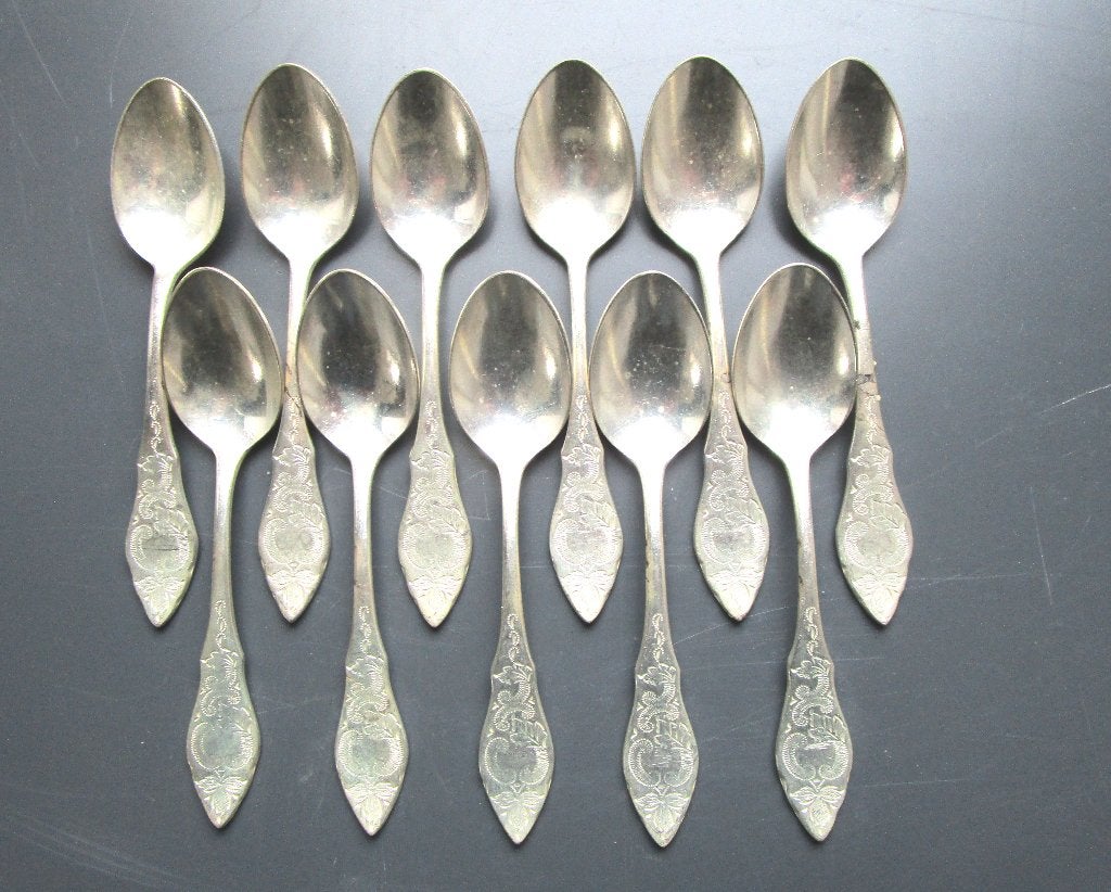 11 x Theelepel KELTUM 100 Biedermeier in mooie staat, Ophalen of Verzenden