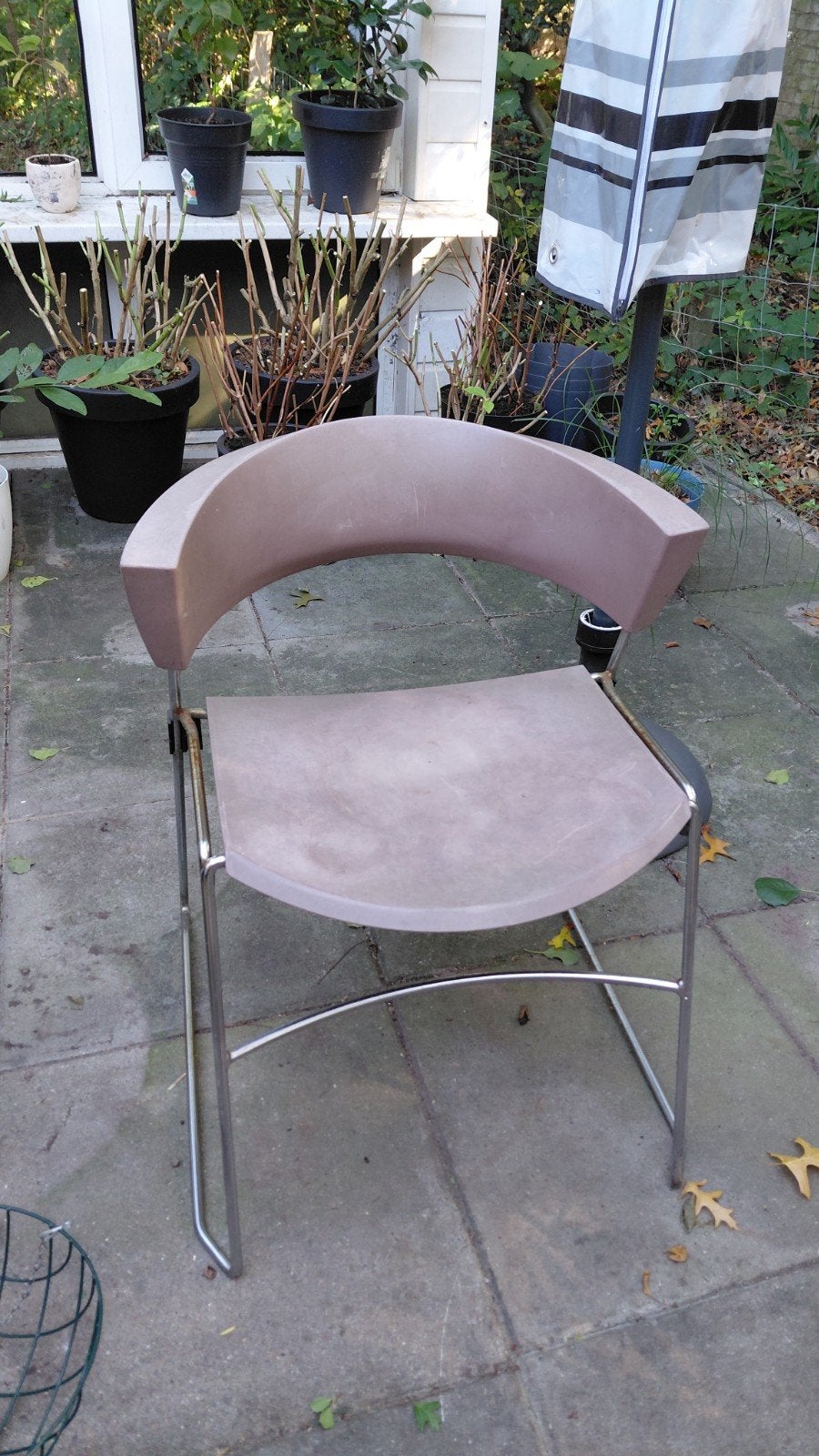5 tuinstoelen., Ophalen, Gebruikt, 60 tot 90 cm