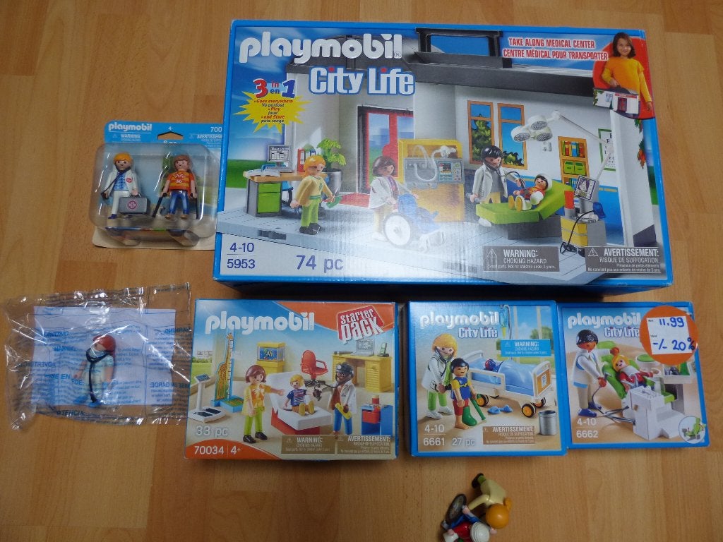 Uitgebreide Playmobil ziekenhuis serie (oa 5953), NIEUW!, Ophalen of Verzenden, Nieuw, Complete set