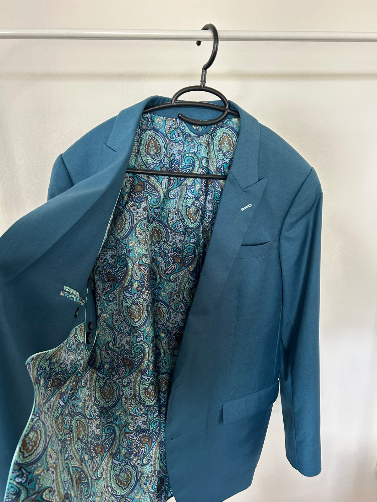 Prachtige heren blazer De Stijlmeester XXL petrol blauw, Ophalen of Verzenden, Zo goed als nieuw, Overige maten, Blauw