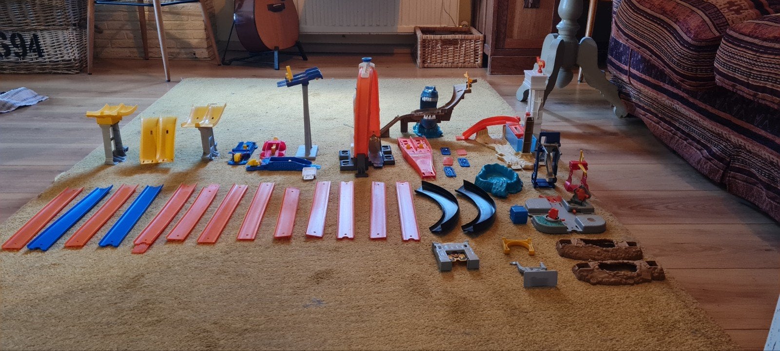 Hot wheels baan met 11 auto's, Kinderen en Baby's, Ophalen of Verzenden, Hot Wheels, Handmatig, Met looping