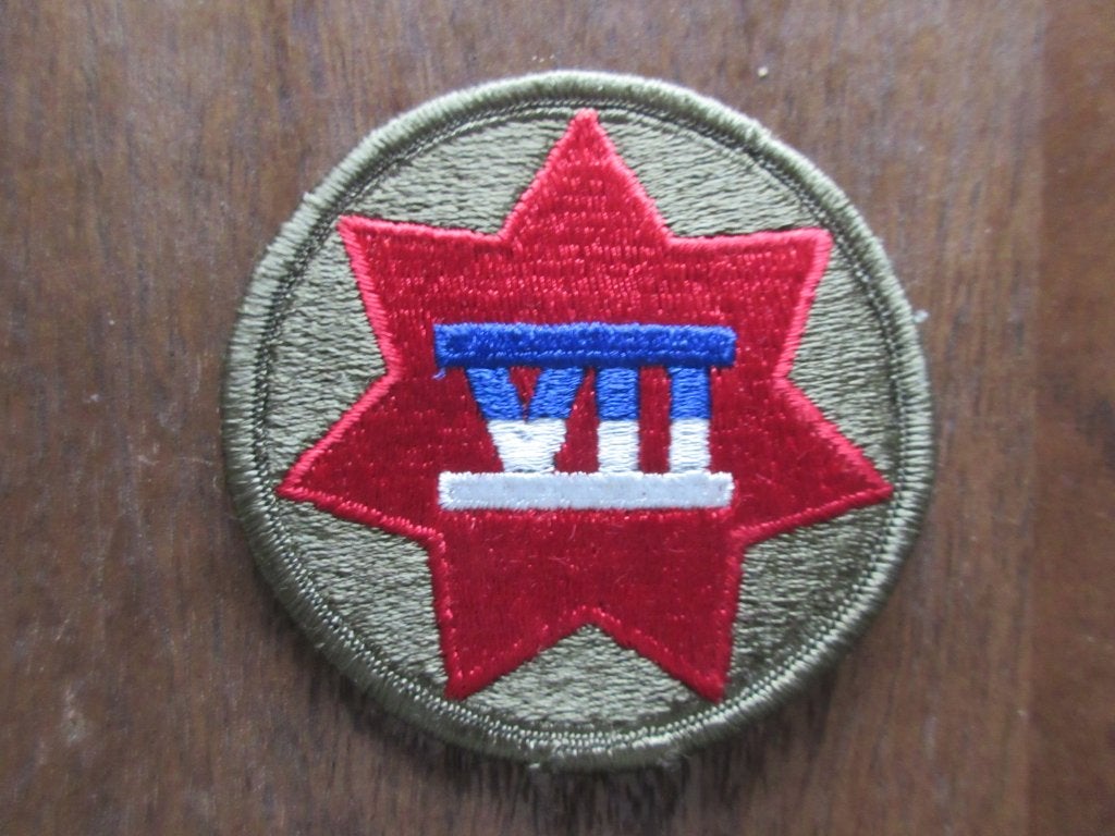 Patch US Army 7th Corps WW2, Ophalen of Verzenden, Amerika, Embleem of Badge