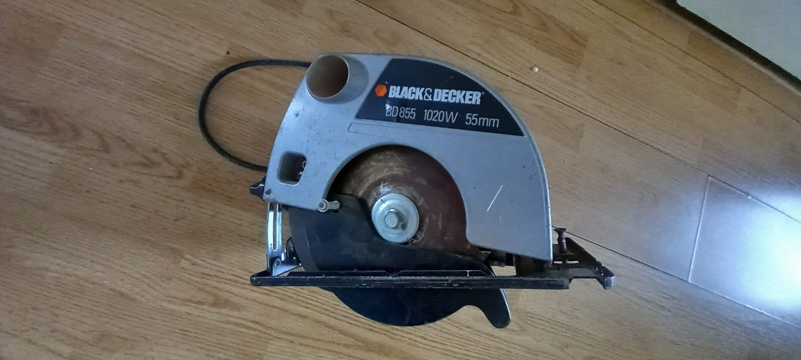 Black & Decker BD855 Cirkelzaag 1020W 55mm, Gebruikt, Cirkelzaag, 600 tot 1200 watt, Ophalen of Verzenden