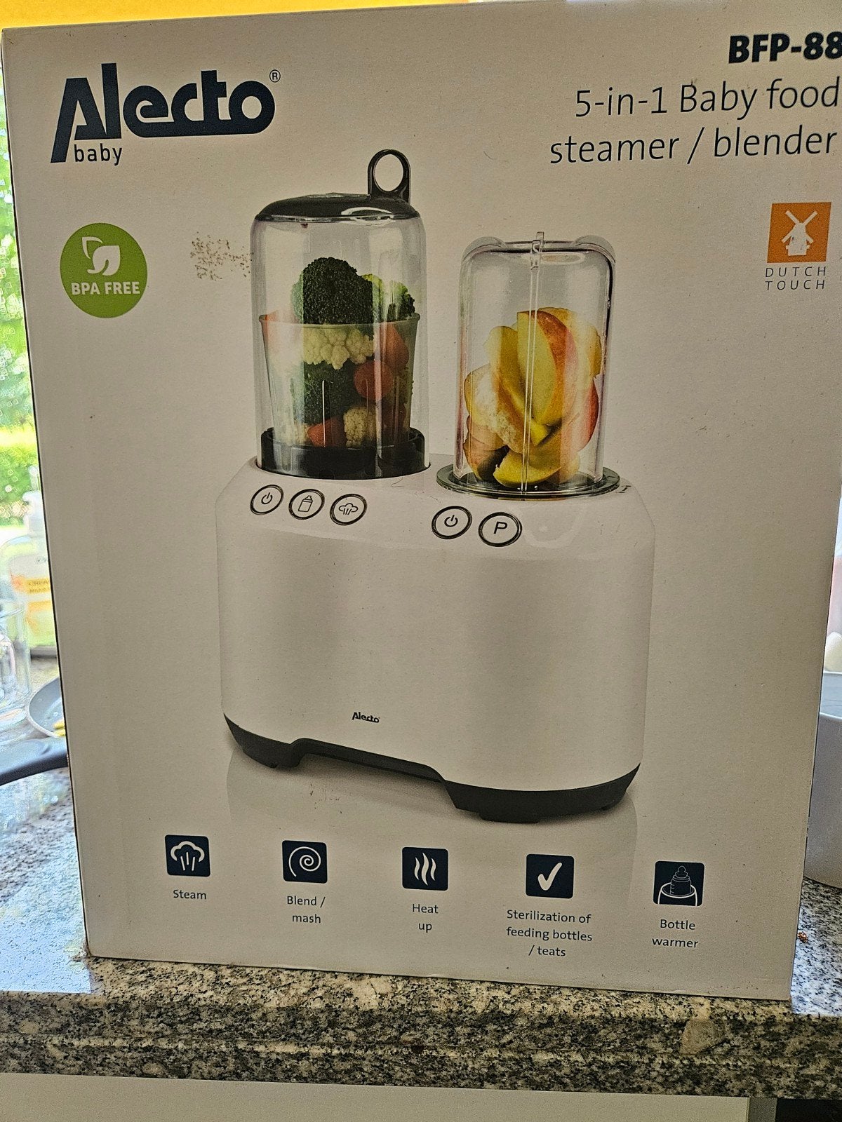 Alecto BFP-88 5-in-1 Babyvoeding Stomer/Blender, Kinderen en Baby's, Babyvoeding en Toebehoren, Ophalen, Flessen- of potjesverwarmer