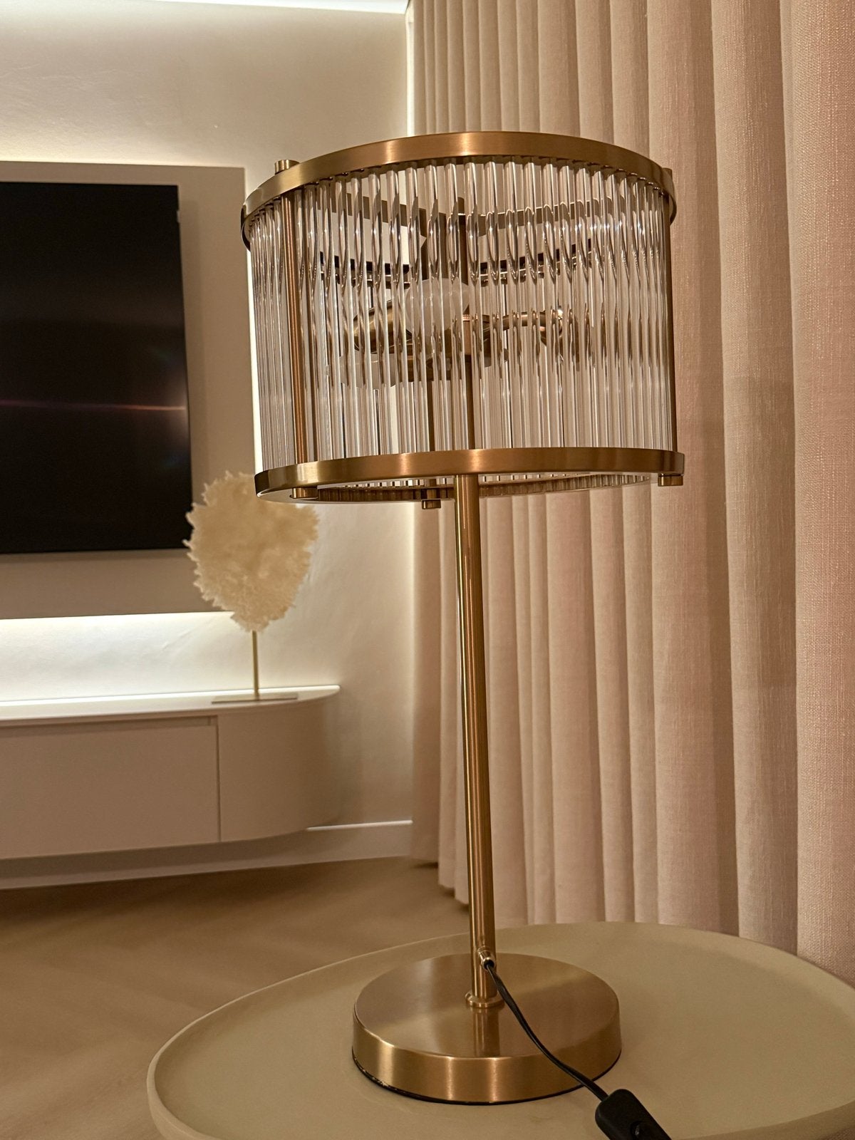 Nieuwe Richmond Interiors Tafellamp Loiza (Brushed Gold), Overige merken, Goud, Nieuw, Ophalen of Verzenden
