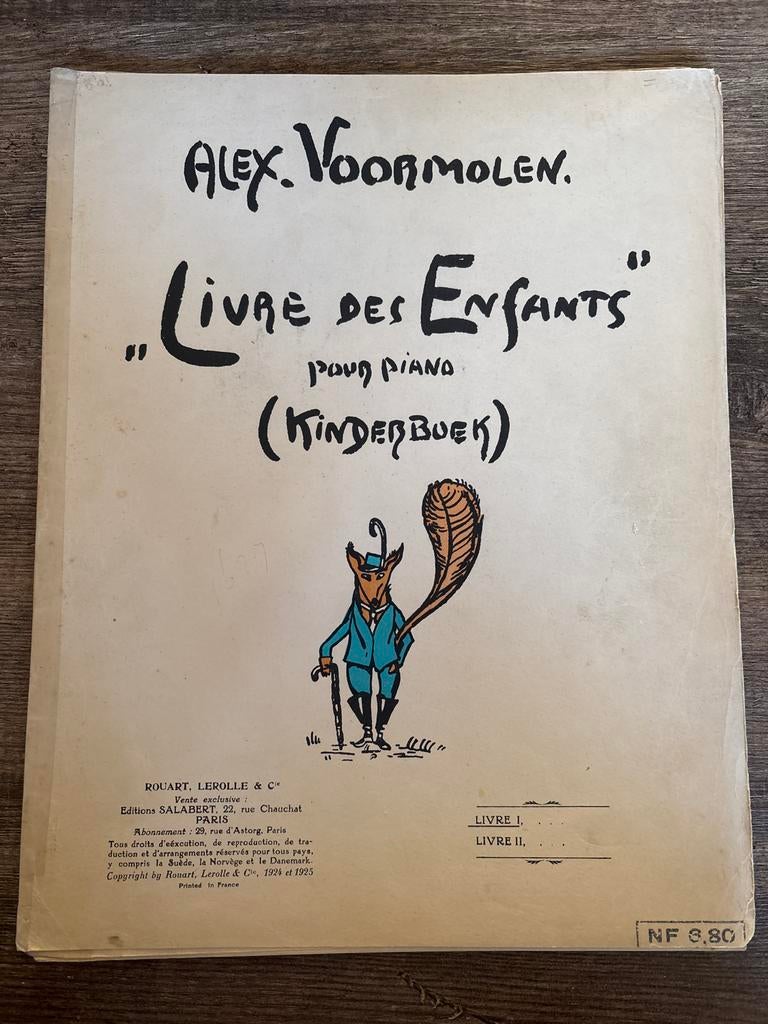 Alex. Voormolen - Livre des Enfants (Kinderboek) voor piano, Gebruikt, Klassiek, Ophalen of Verzenden, Artiest of Componist