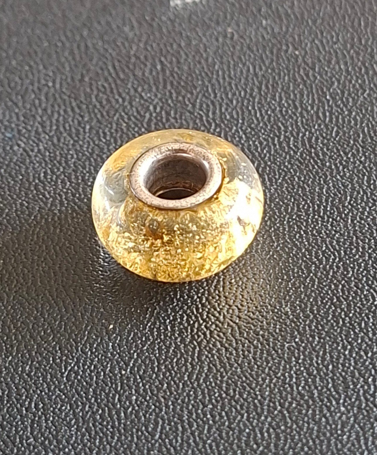 Trollbeads kraal met goudfolie, Sieraden, Tassen en Uiterlijk, Ophalen of Verzenden