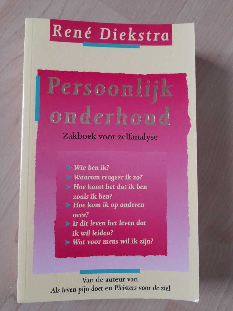 PERSOONLIJK ONDERHOUD Rene Diekstra ZAKBOEK VOOR ZELFANALYSE, Ophalen of Verzenden, Zo goed als nieuw