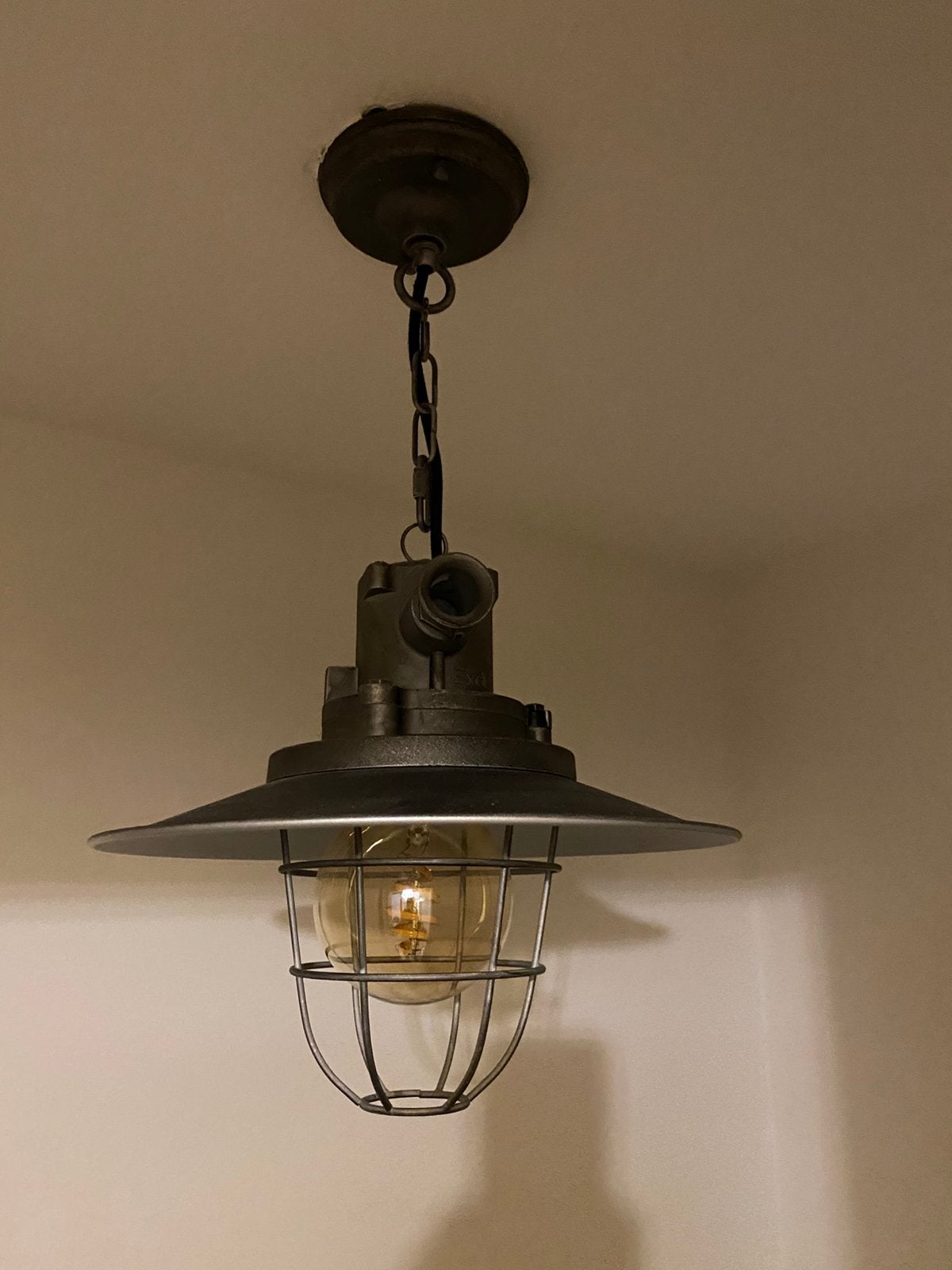 Te koop: industriële hanglamp incl. luxe ledverlichting., Ophalen of Verzenden, Zo goed als nieuw