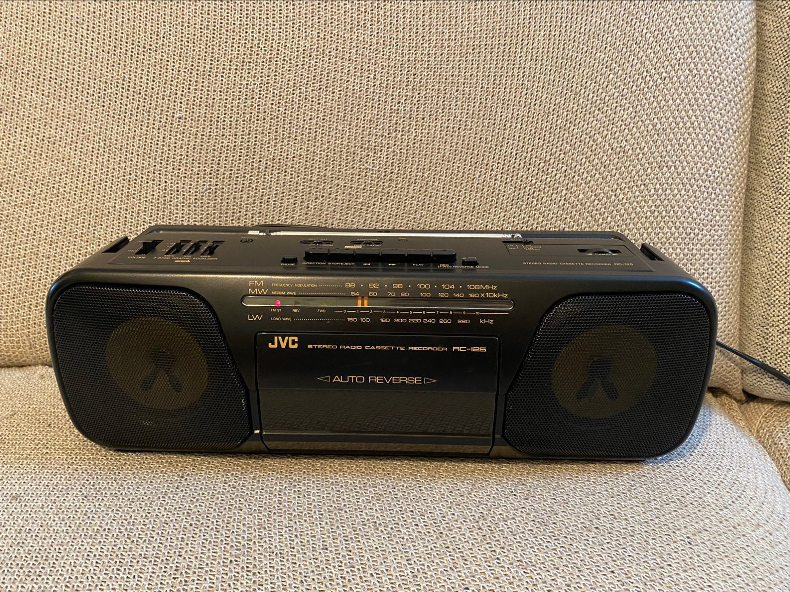 JVC vintage 1988 Casetteradio RC-125, Ophalen of Verzenden, Zo goed als nieuw