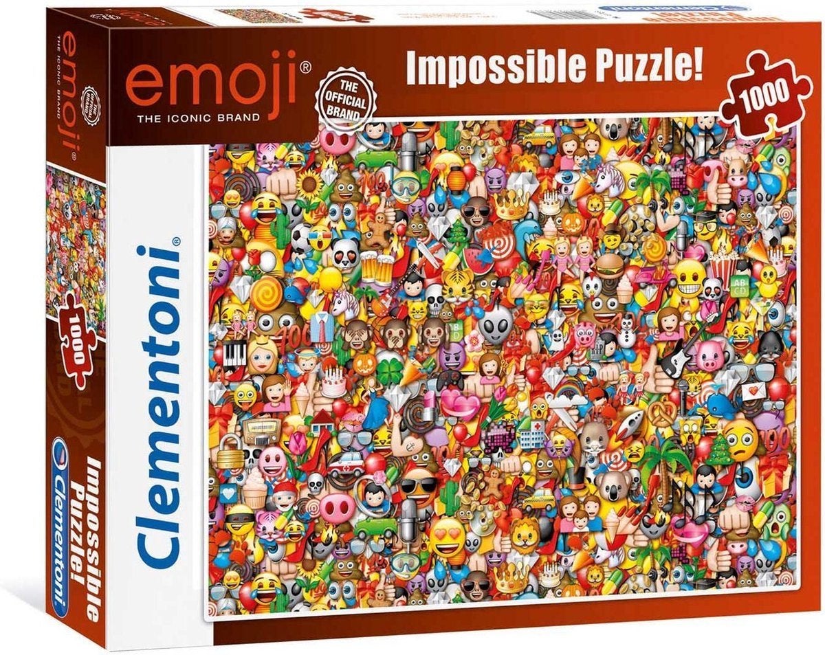 Clementoni Emoji Impossible Legpuzzel 1000 stukjes, Ophalen of Verzenden, 500 t/m 1500 stukjes, Nieuw, Legpuzzel