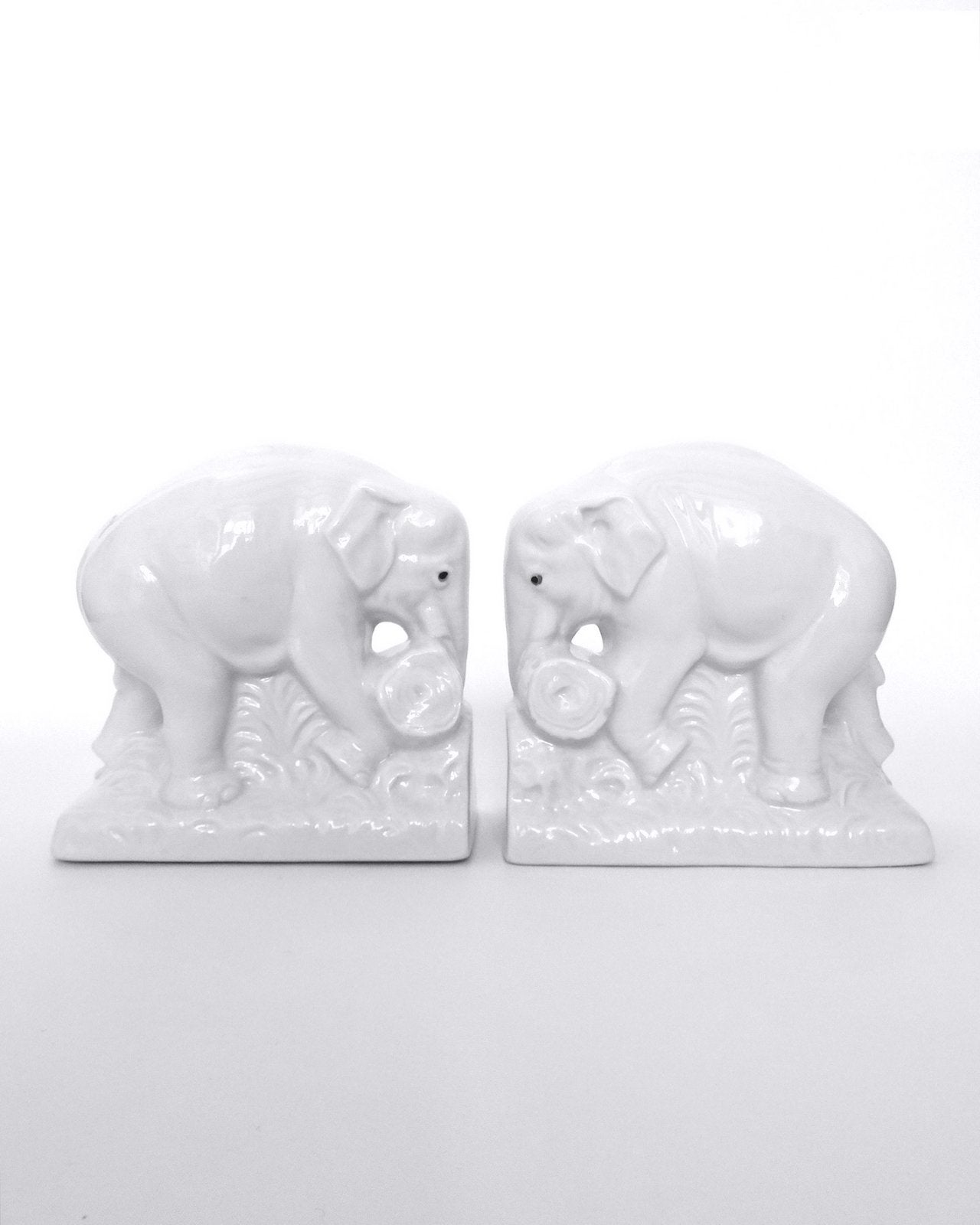 Antiek Art Deco 20s olifant boekensteunen beeld porselein, Verzenden