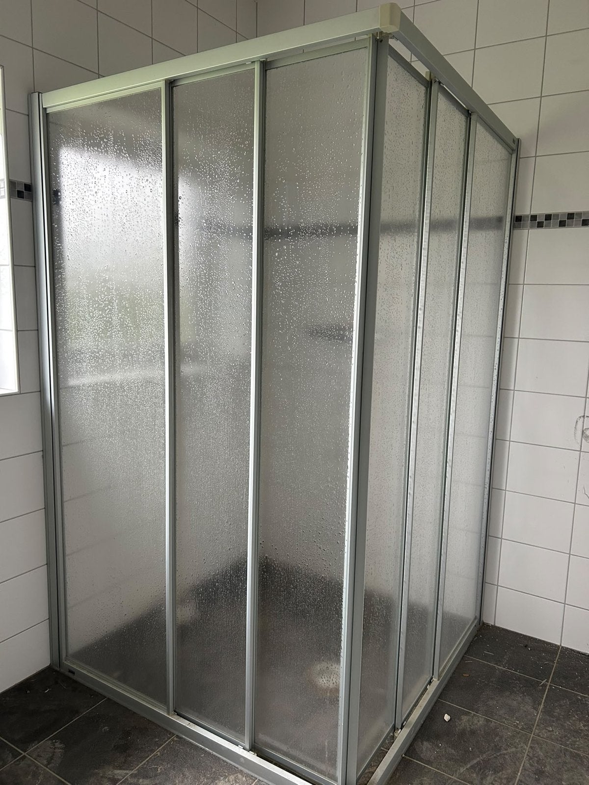 Douchecabine met schuifdeuren, Ophalen, Gebruikt, Glas, Douche