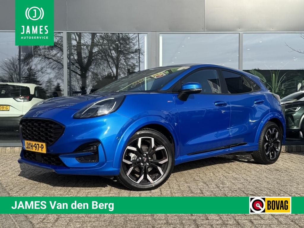 Ford Puma 1.0 EB Hyb ST-Line X | LDR BEKLEDING | STUUR VERW., Automaat, Blauw, 665 kg, Bedrijf