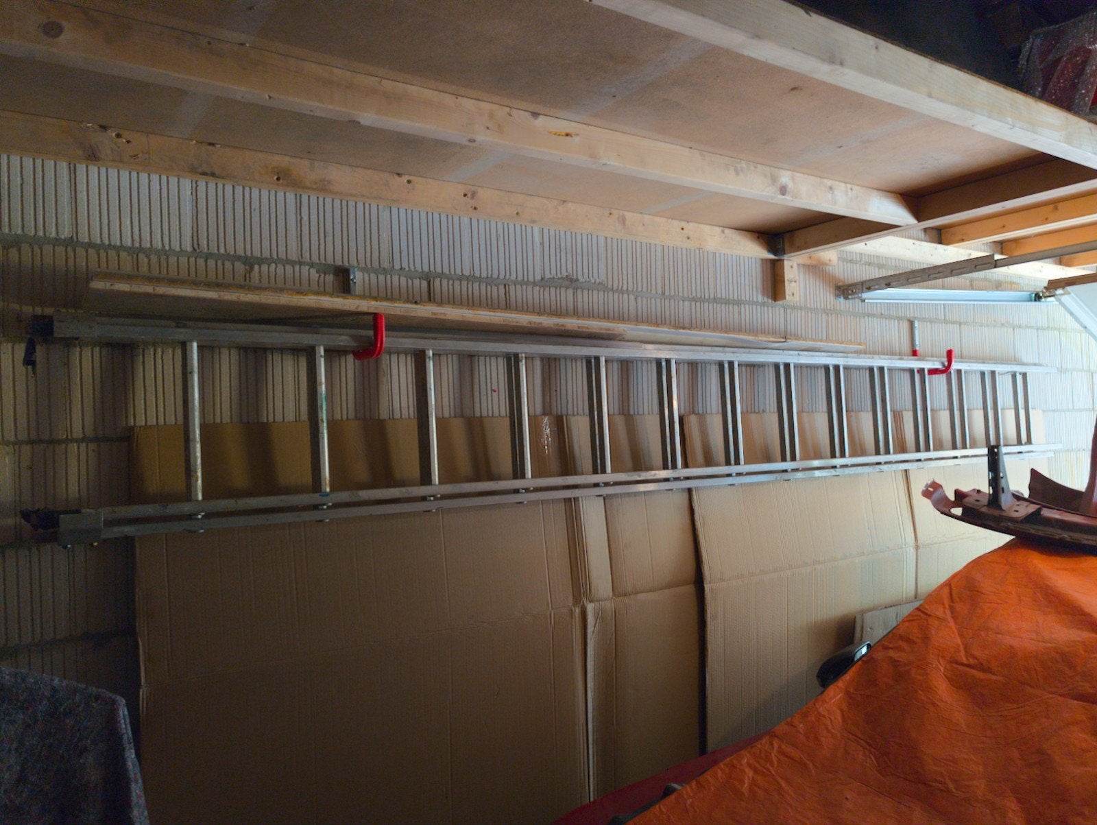 alluminium schuifladder 2x14 treden, Ophalen, Gebruikt, 4 meter of meer