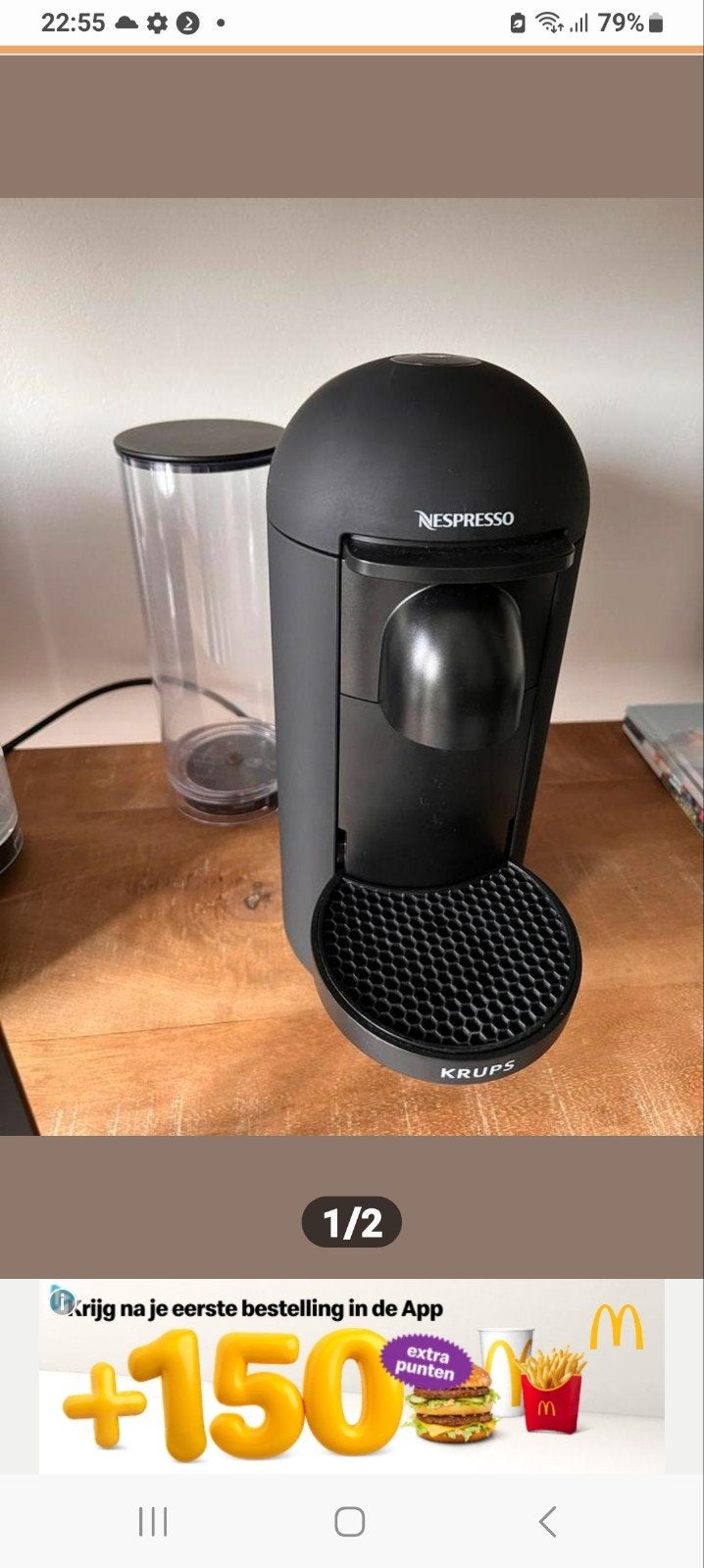 zgan nespresso vertuo, Ophalen of Verzenden, Zo goed als nieuw, Espresso apparaat