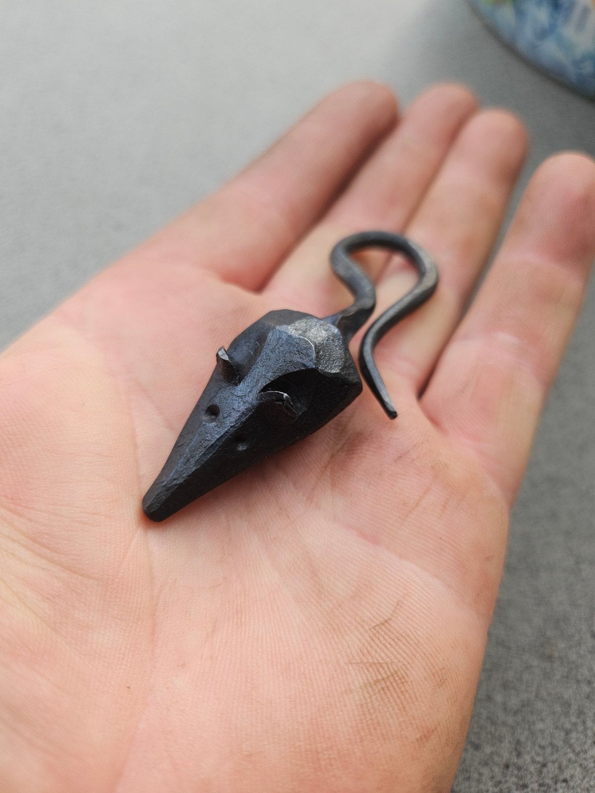 Handgesmede muis sleutelhanger, Ophalen of Verzenden, Nieuw, Dier of Natuur