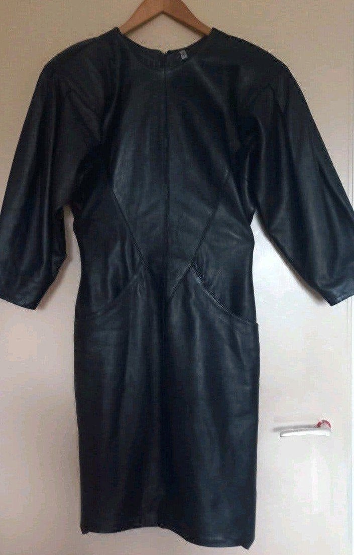 Vintage Leren Jurk Jaren 90 – Soepel Nappaleer Maat 36, Kleding | Dames, Zwart, Ophalen of Verzenden, Knielengte, Maat 36 (S)